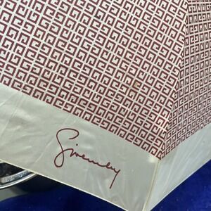 Givenchy Vintage 4G Monogram Folding Umbrella Cream Burgundy Red Logo Print